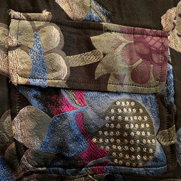 Citron Silk Floral Brocade Jacket - Picture 8 of 10